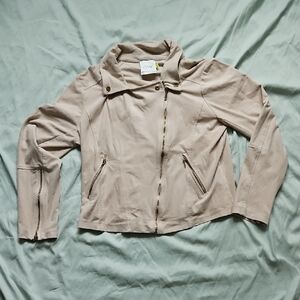 Lysse Women's Beige Zip Up Jacket, Size L